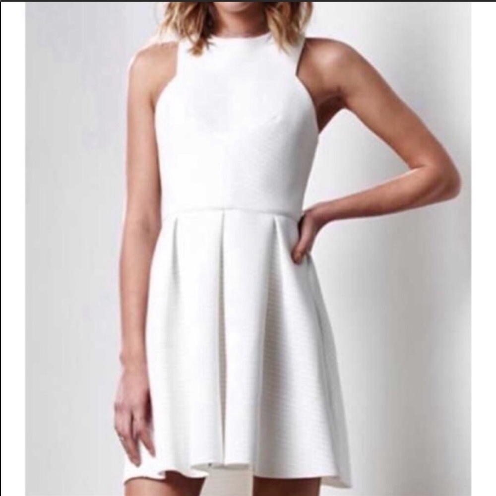 NWT J.O.A. Fit and Flare Dress- White